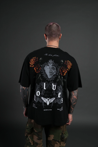 YOU ARE THE REASON PREMIUM OVERSIZED TEE IN BLACK