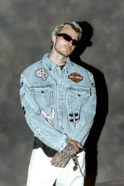 BROTHERHOOD LEMY DENIM JACKET IN LIGHT WASH
