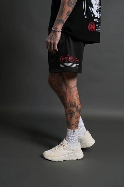SHADOW HESH MESH SHORTS IN BLACK