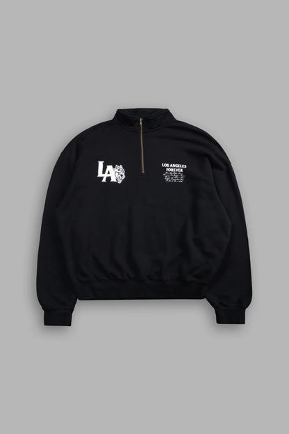 LA WOLVES V2 DUKE 1/4 ZIP MOCK NECK IN BLACK