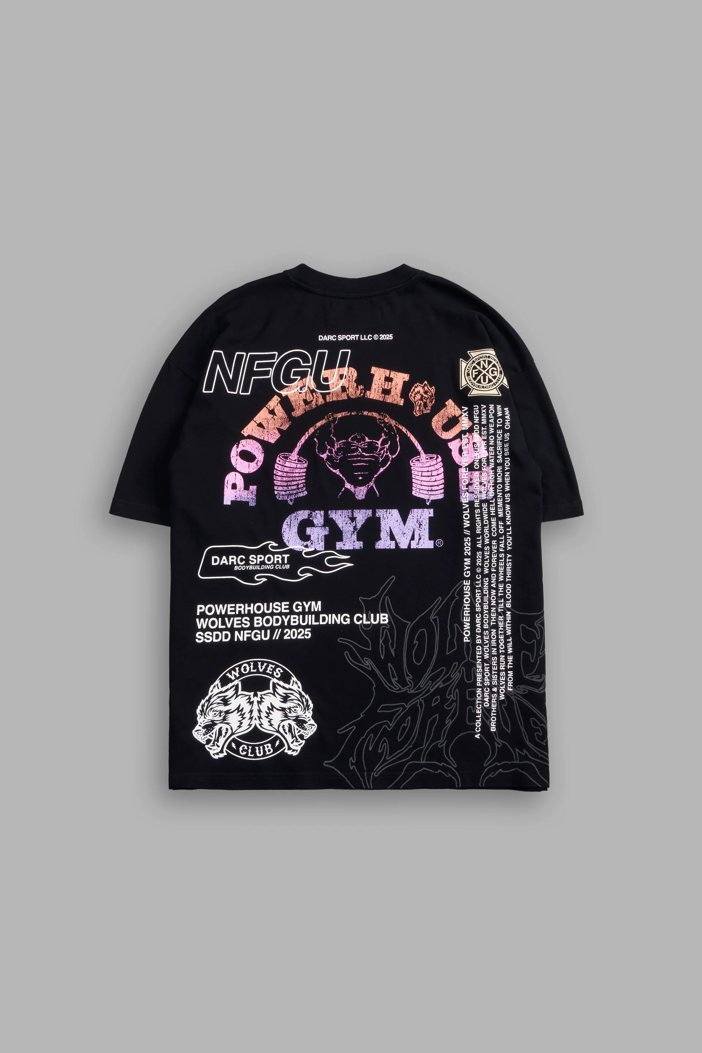 NFGU POWERHOUSE "PREMIUM" OVERSIZED TEE IN BLACK