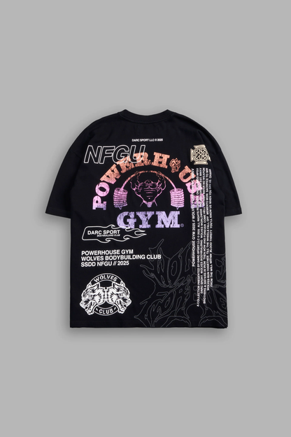 NFGU POWERHOUSE "PREMIUM" OVERSIZED TEE IN BLACK