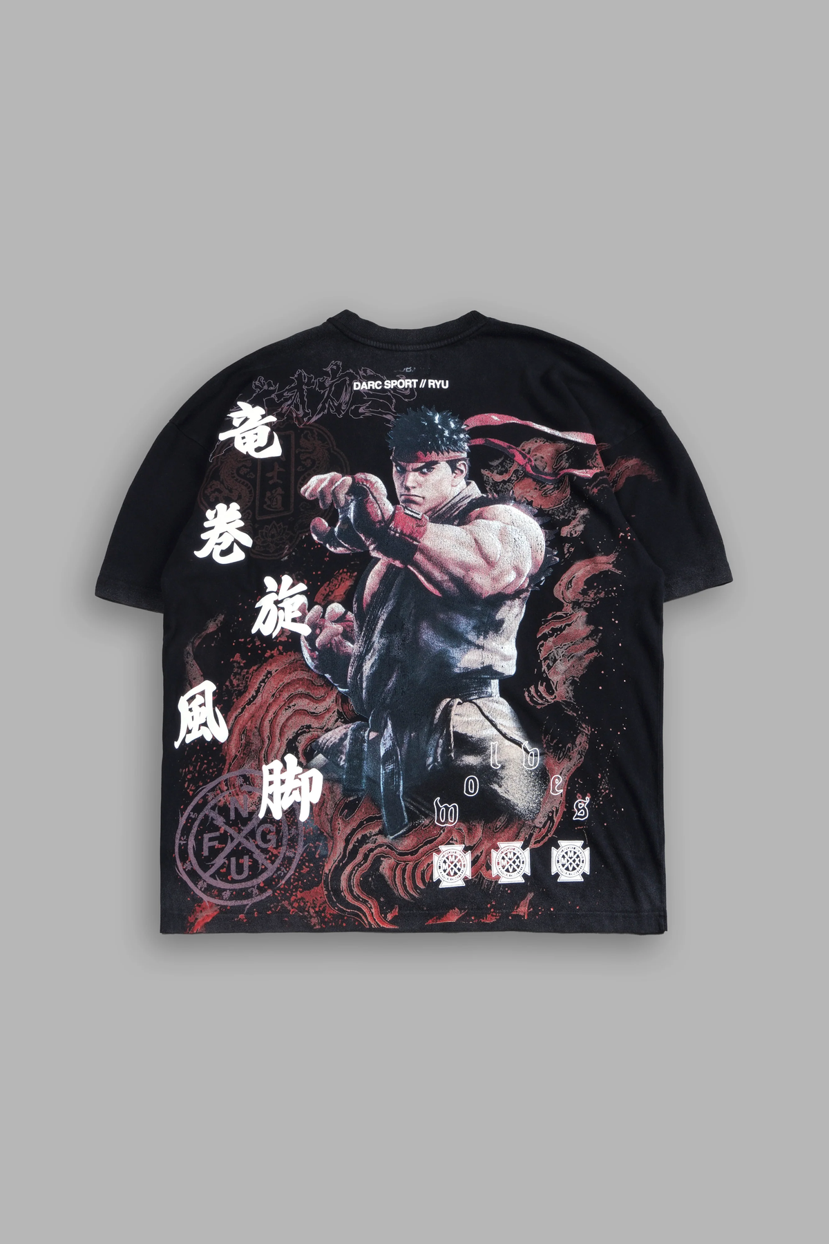 DRAGON RISING PREMIUM OVERSIZED TEE IN BLACK