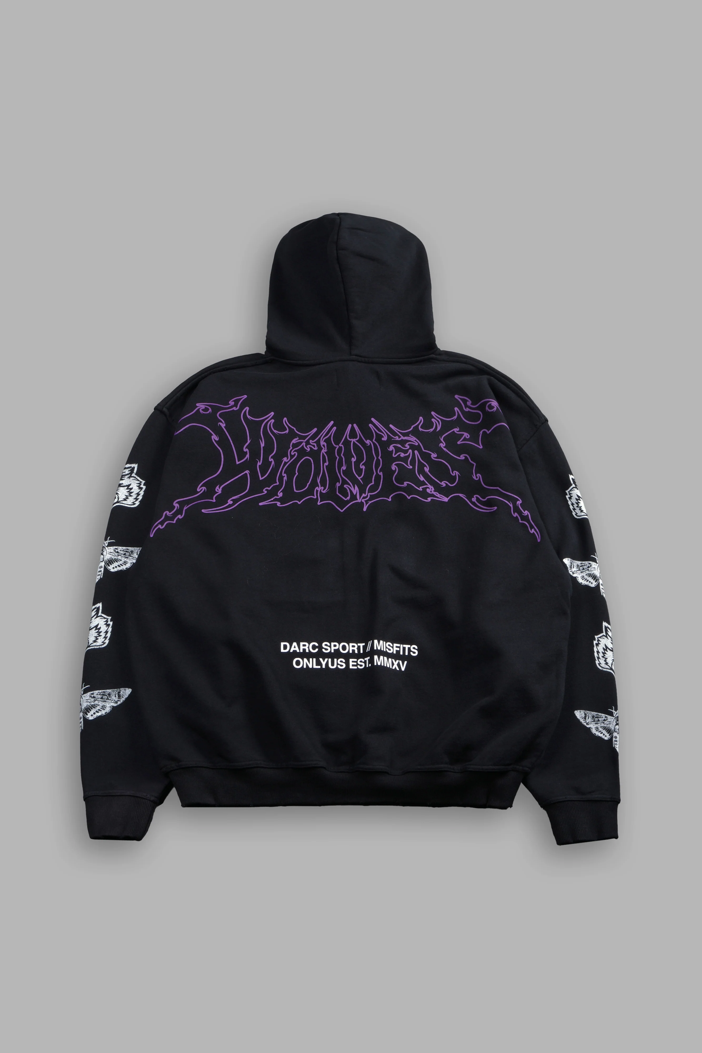 FIEND SKULL GRUNGE MOATIS ZIP HOODIE IN BLACK