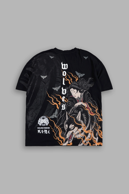 DARC YOKAI PREMIUM OVERSIZED TEE IN BLACK SUN FADE
