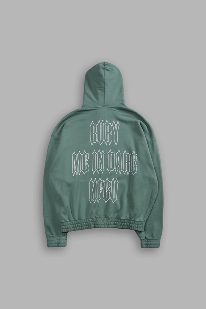 BURY ME IN DARC NFGU V2 "CHAMBERS" ZIP HOODIE IN HUNTER GREEN