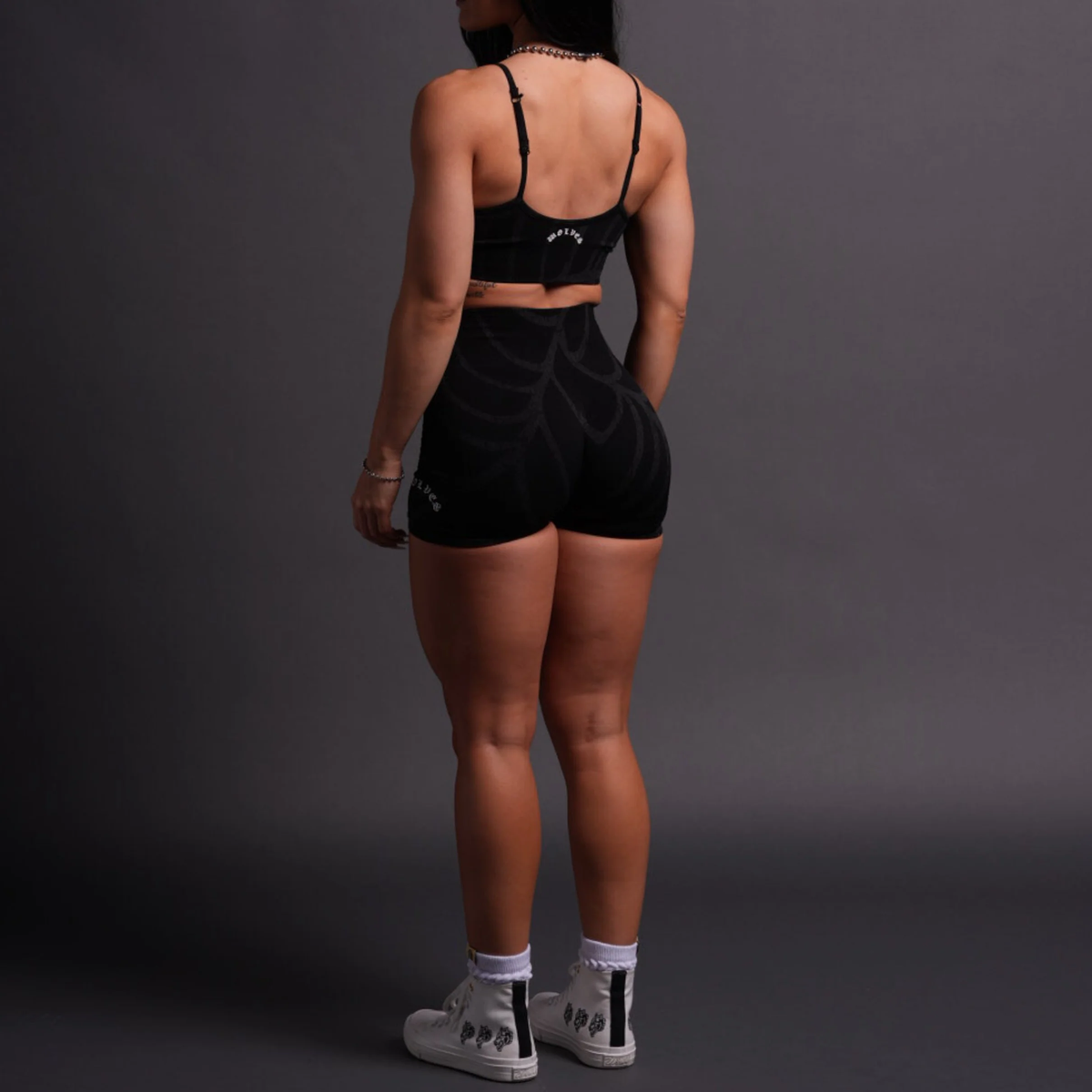 CHOPPER EVERSON SEAMLESS "VALENCOURT" SHORTS IN BLACK SYMBIOTE WEB V2