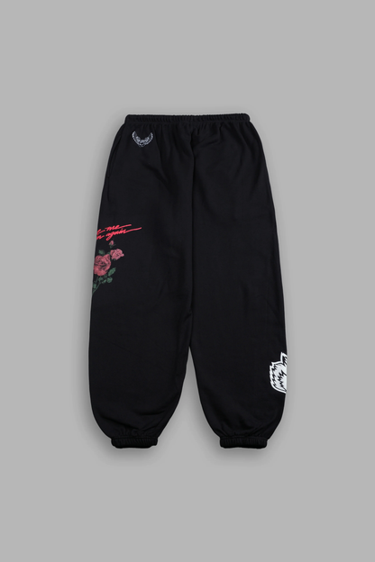 SIN AGAIN UNISEX LIGHTWEIGHT LOUNGER SWEAT PANTS IN BLACK