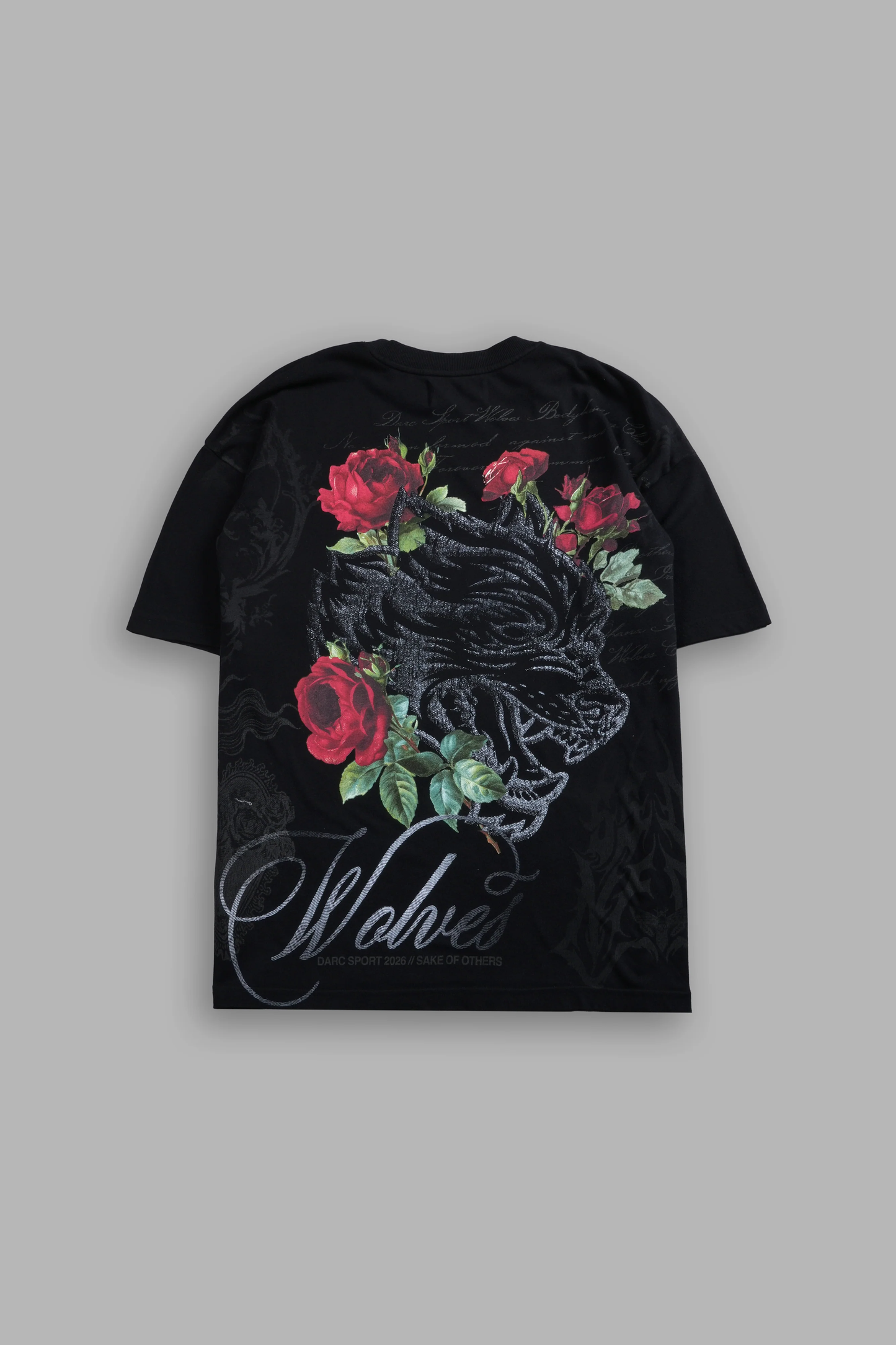 NOCTURNE BLOOM PREMIUM OVERSIZED TEE IN BLACK