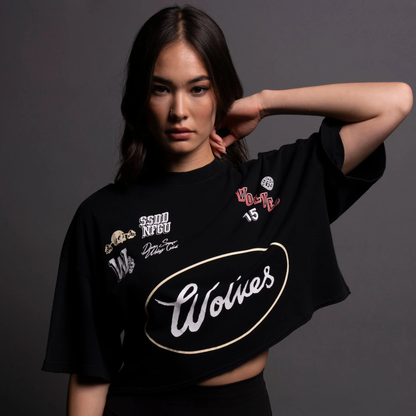 LIVE FAST V2 "PREMIUM" OVERSIZED (CROPPED) TEE IN BLACK