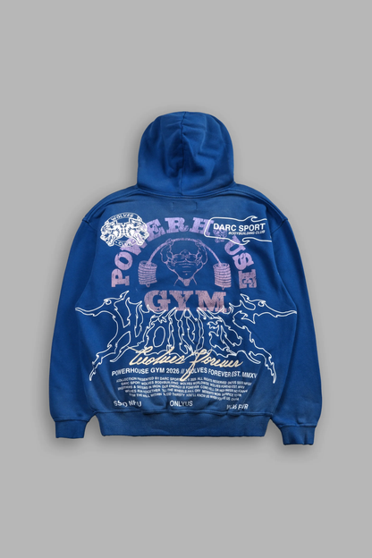 POWERHOUSE HESH "PIERCE" HOODIE IN DARC COBALT DRIFT WASH
