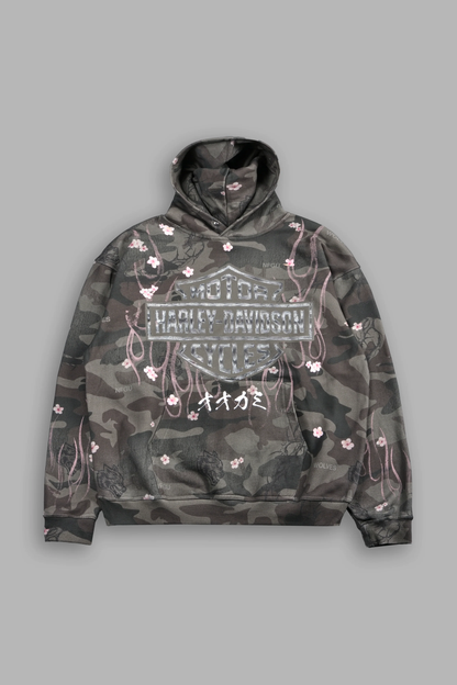 DARC BLOSSOM PIERCE HOODIE IN WARRIOR IN A GARDEN GREEN CAMO