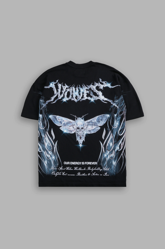 IRON MOTH "PREMIUM" OVERSIZED TEE IN BLACK