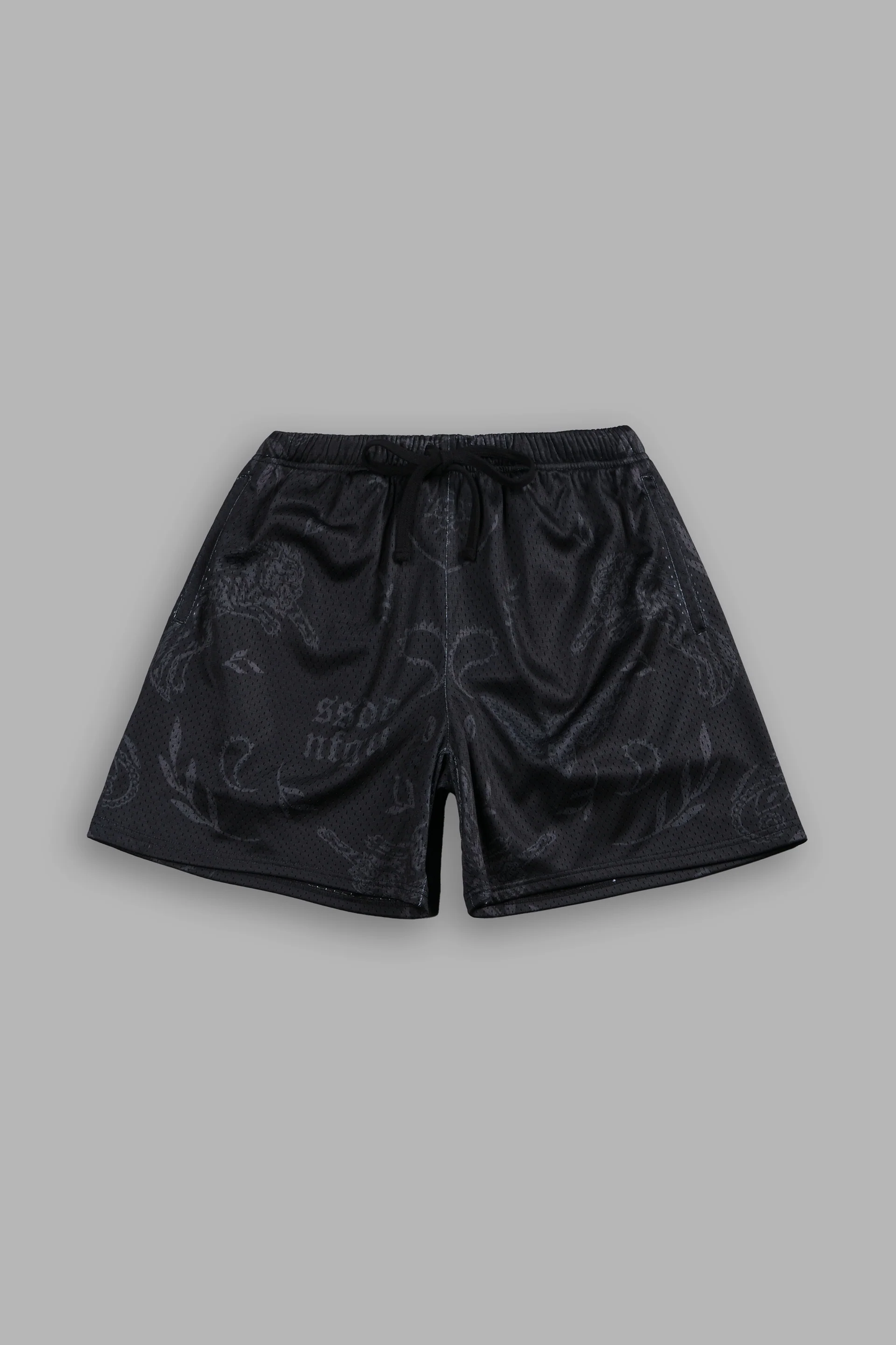 JUST LOOK UP MESH SHORTS IN BLACK