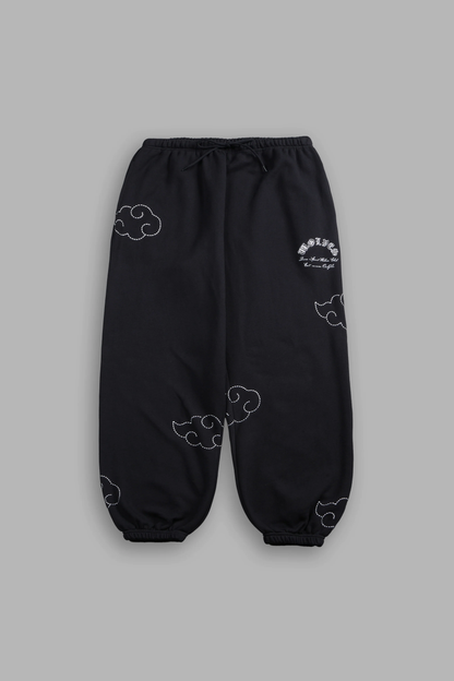 DARC CLOUDS LIGHTWEIGHT LOUNGER SWEAT PANTS IN BLACK