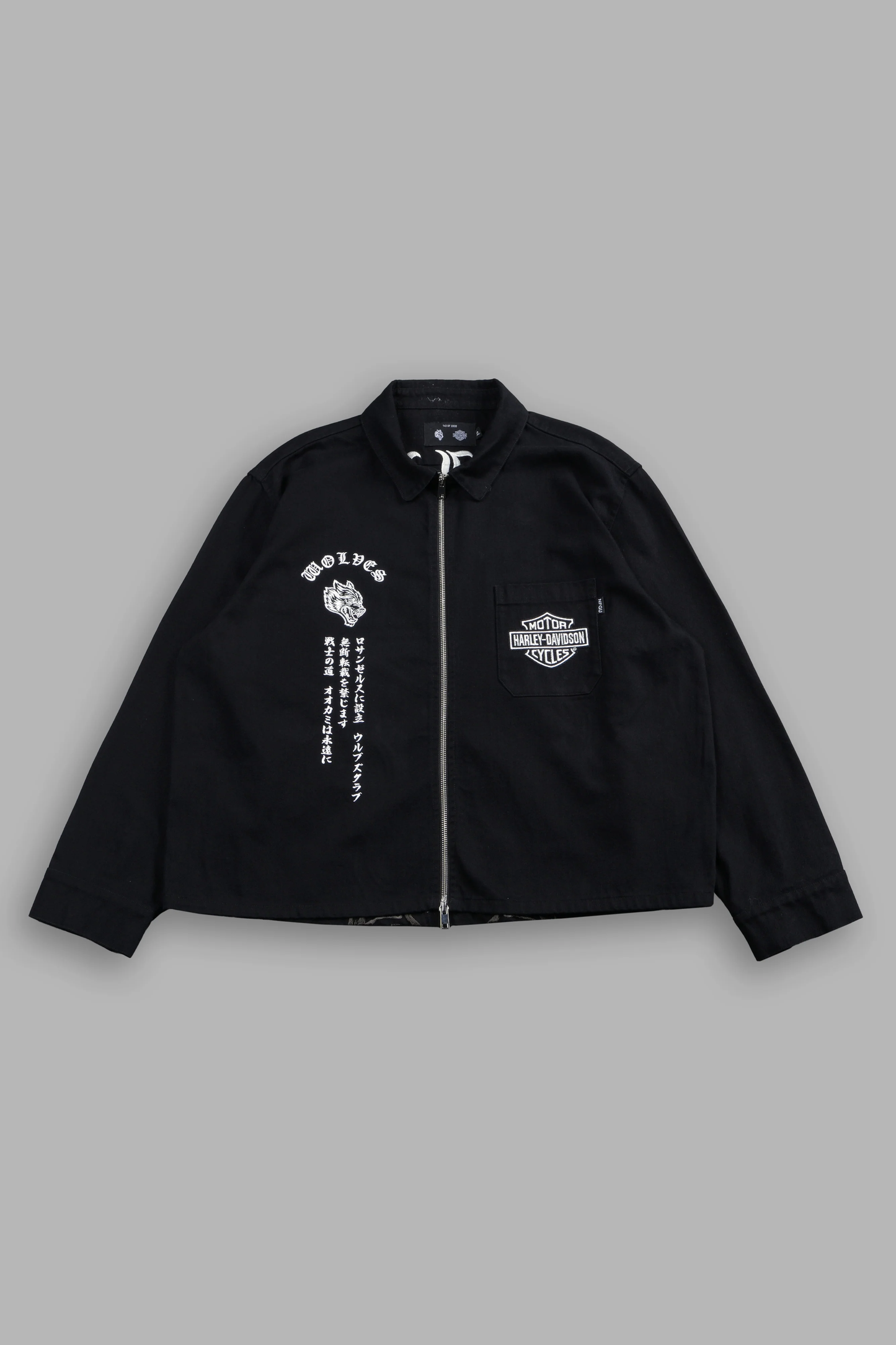 H-D WOLVES INFERNO LS VINCE SHIRT IN BLACK