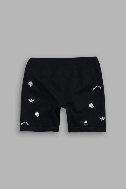 VERONA NOIR "STELLA" SOFT SEAMLESS SHORTS IN BLACK