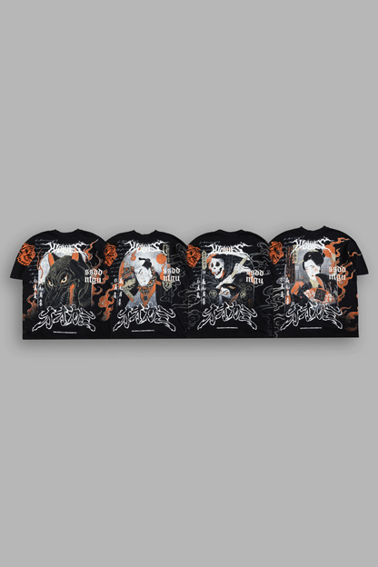 BUSHIDO CH.2 "SIDE-BY-SIDE" Oversized Tee in Black