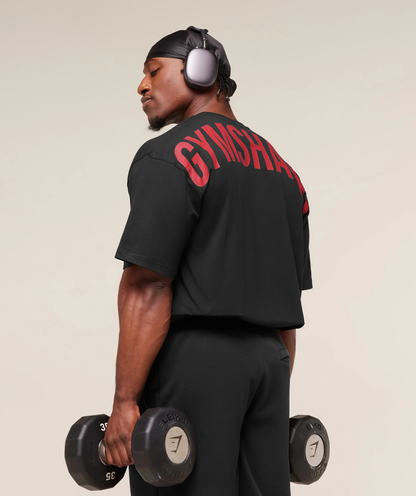 POWER T-SHIRT - Black/Conditioning Red