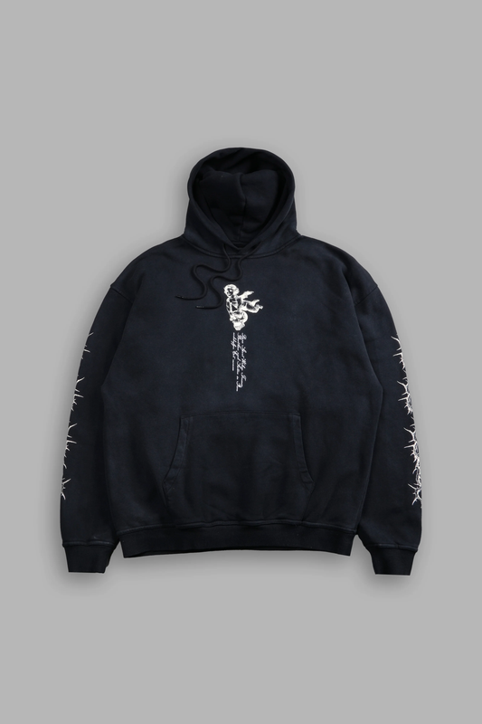 OUR VIRTUE BISHOP HOODIE IN BLACK
