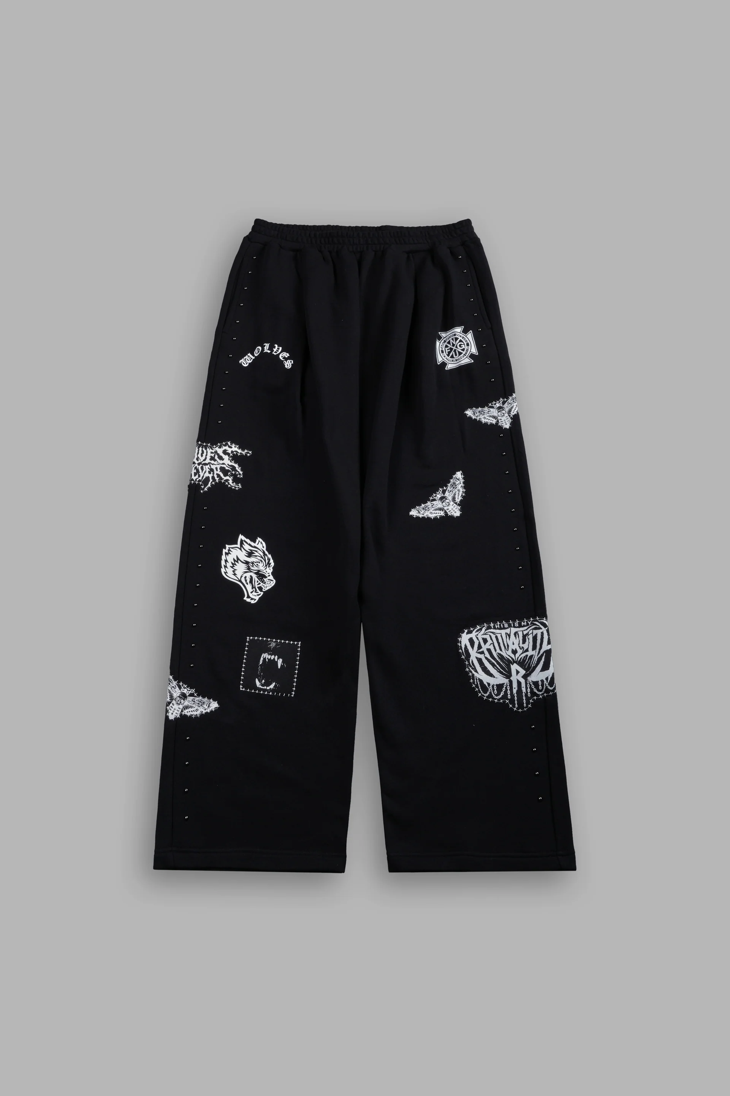 GIVE IT YOUR ALL "YARA" PLEATED SWEAT PANTS IN BLACK