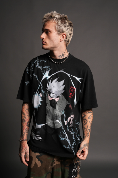 SHINOBI PREMIUM OVERSIZED TEE IN BLACK