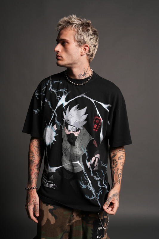 SHINOBI PREMIUM OVERSIZED TEE IN BLACK