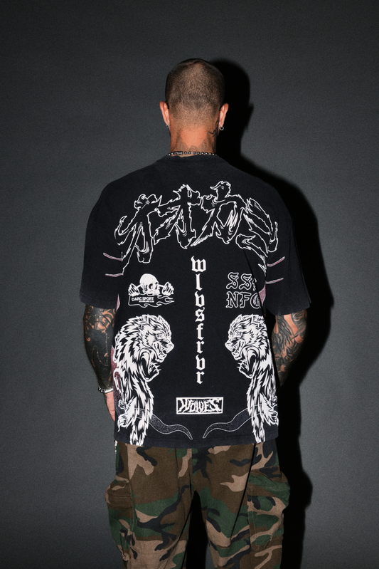 OUR CODE PREMIUM OVERSIZED TEE IN BLACK