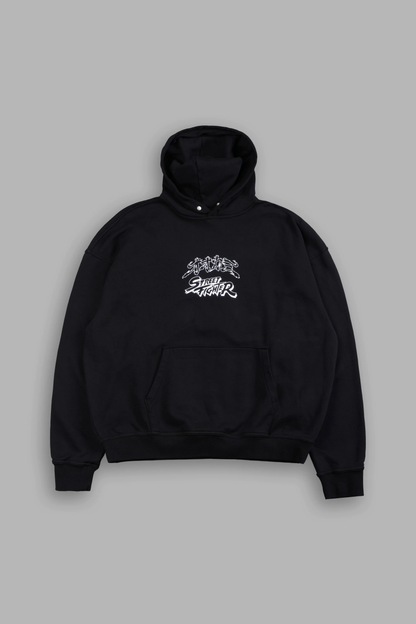 DRAGON RISING BISHOP HOODIE IN BLACK