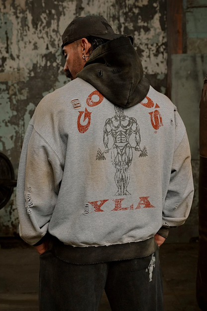 5168 - GOLD'S IRON LEGACY DISTRESS HOODIES