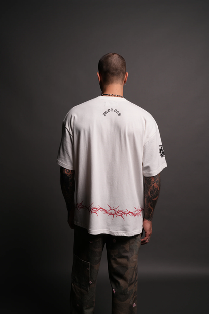 DRIP HESH "PREMIUM" OVERSIZED TEE IN CREAM