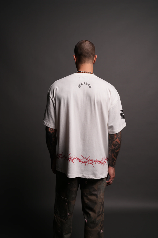 DRIP HESH "PREMIUM" OVERSIZED TEE IN CREAM