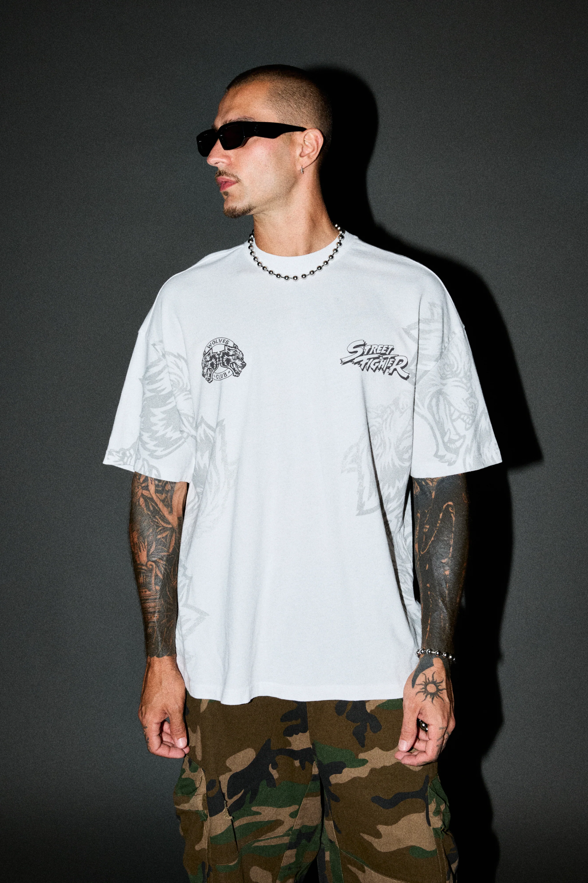 TURN UP THE HEAT PREMIUM OVERSIZED TEE IN WHITE