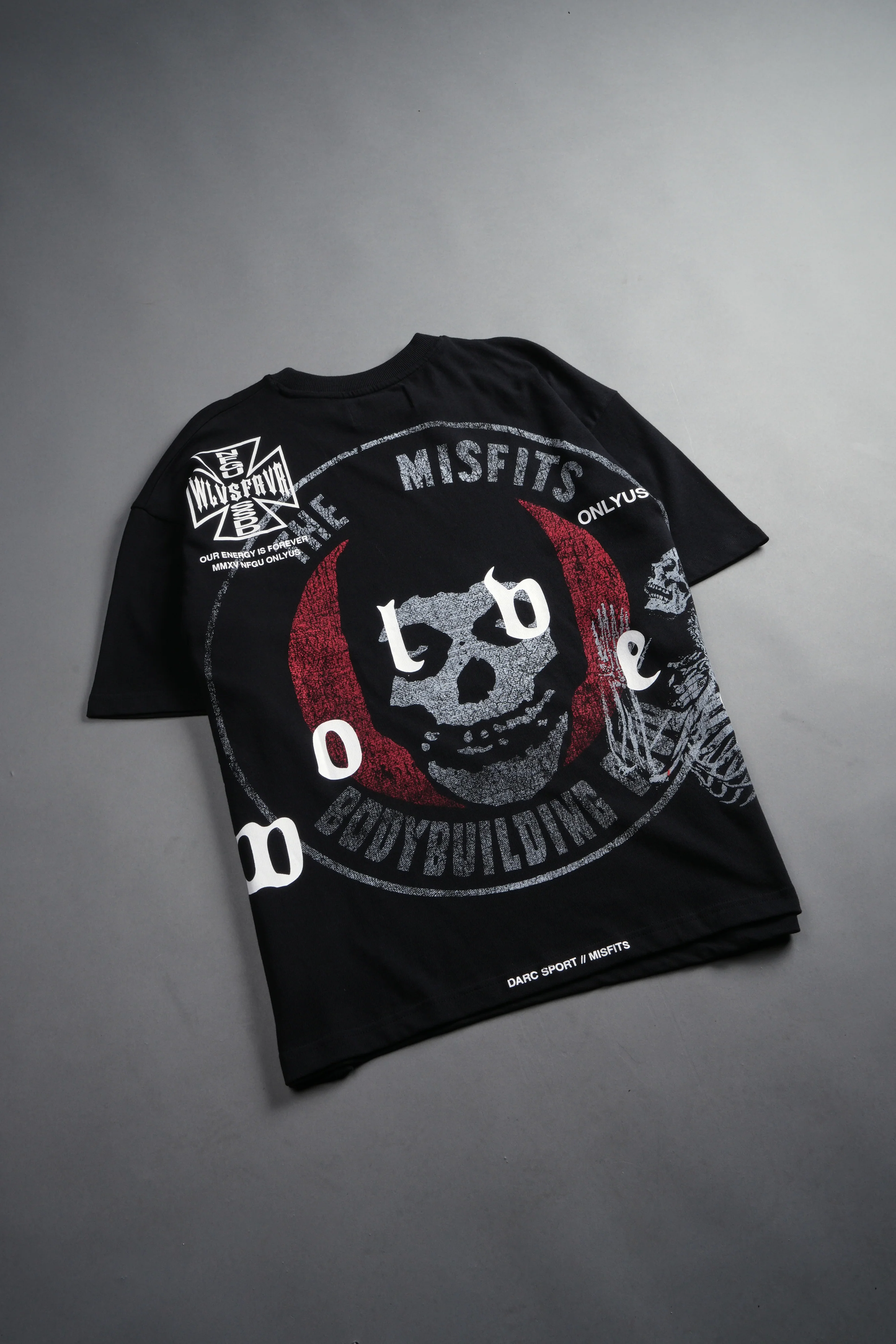 BODYBUILDING FIEND PREMIUM OVERSIZED TEE IN BLACK