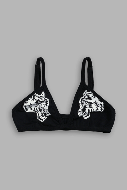 DUAL "EVA" TRIANGLE BRALETTE IN BLACK