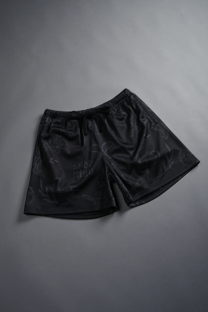 JUST LOOK UP MESH SHORTS IN BLACK