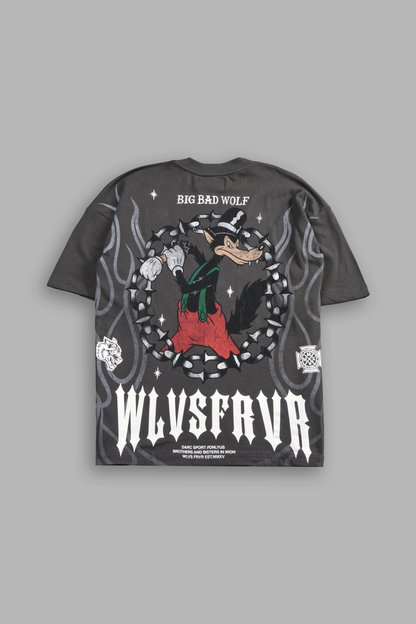 BIG BAD WOLF FOREVER PREMIUM OVERSIZED TEE IN WOLF GRAY