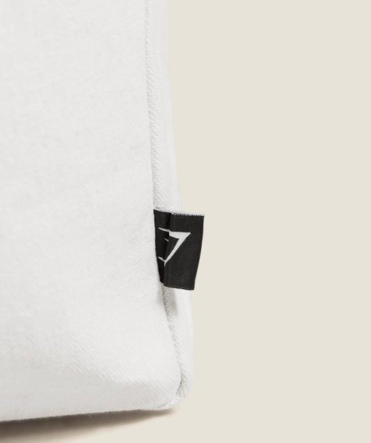LOVE LIFTING GRAPHIC TOTE BAG - OAT WHITE