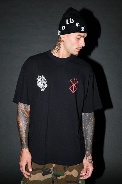 BERSERKER "PREMIUM" OVERSIZED TEE IN BLACK